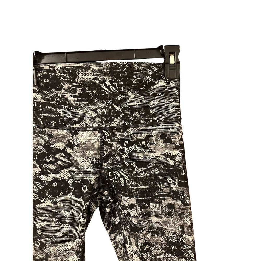 Lululemon 4 Wunder Under High Rise Leggings Pants Black Gray Sporty Gym - Picture 2 of 5